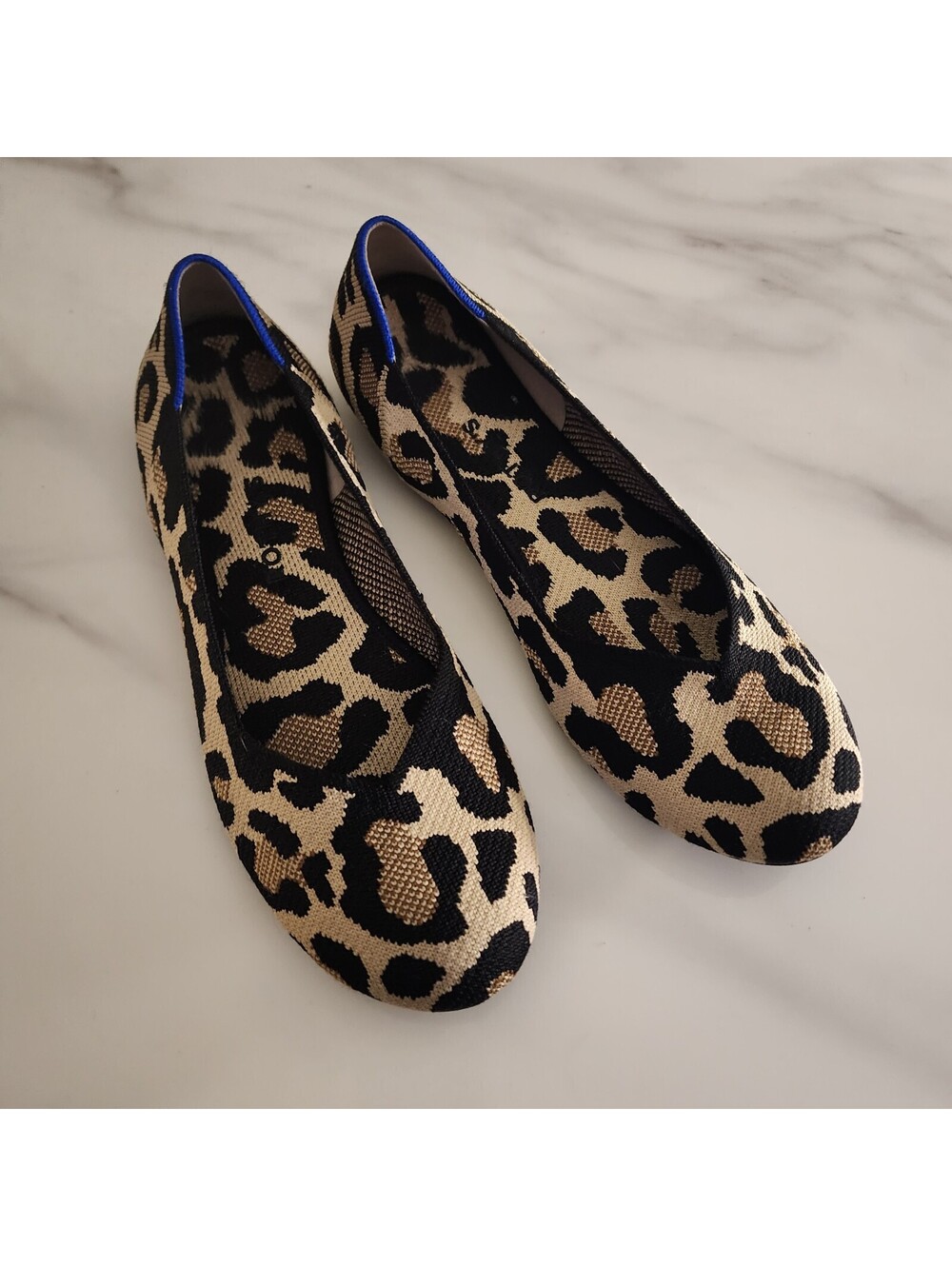 Rothy’s Leopard Print Round Toe Ballet Flats Women’s Size 11 Like New